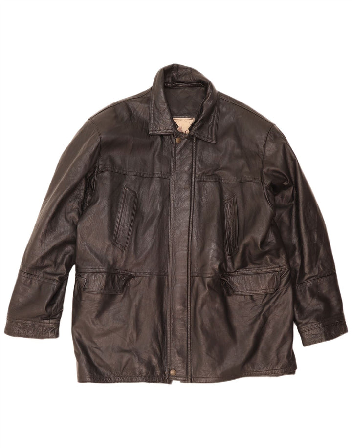 Giacca in pelle da uomo Gianfranco Ferre UK 42 XL in pelle nera