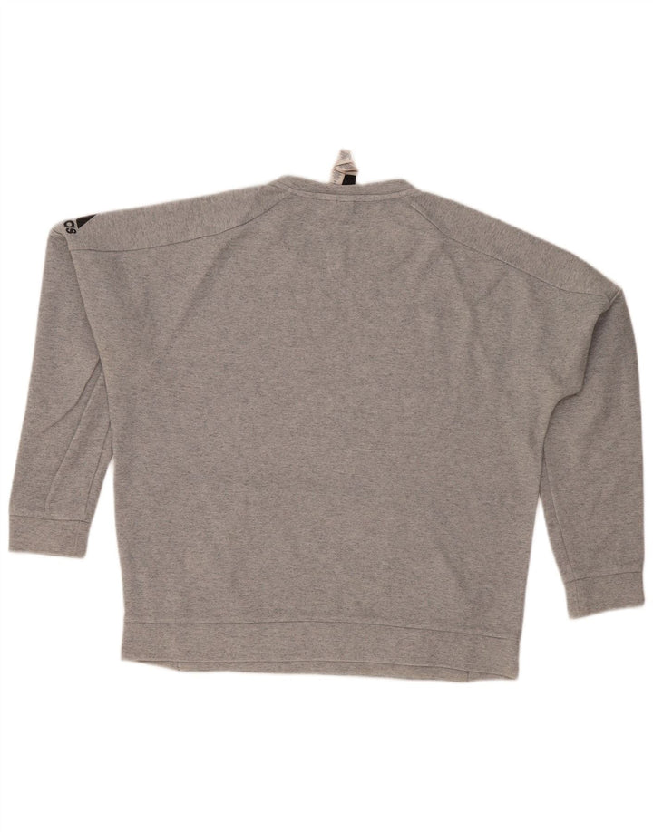 Felpa Adidas Uomo Maglione Grande Cotone Grigio