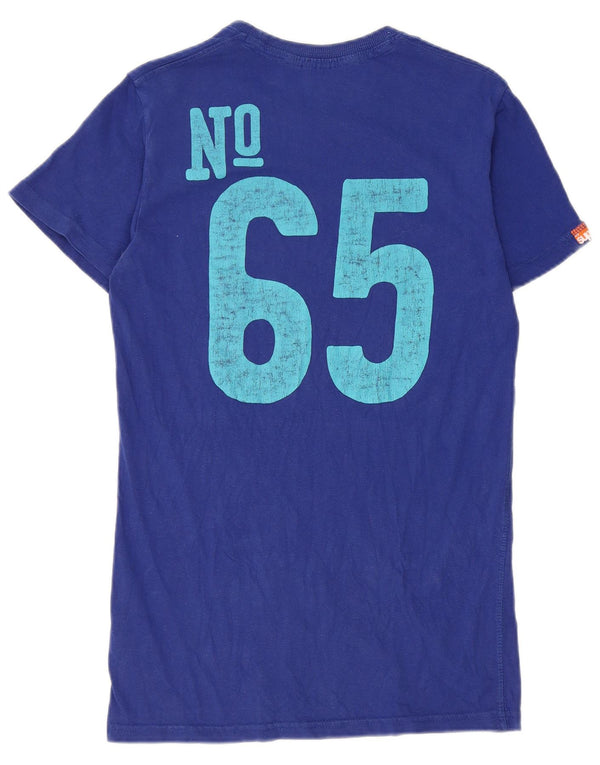 T-shirt grafica da uomo Superdry Top Small in cotone blu