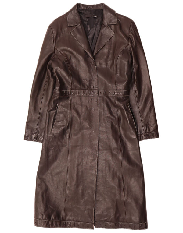 Cappotto in pelle da donna Genel UK 12 Marrone medio