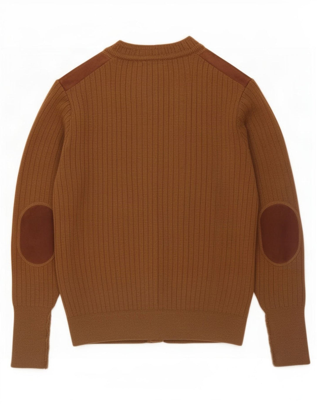 Maglione cardigan da uomo Pierre Sangan in lana marrone medio