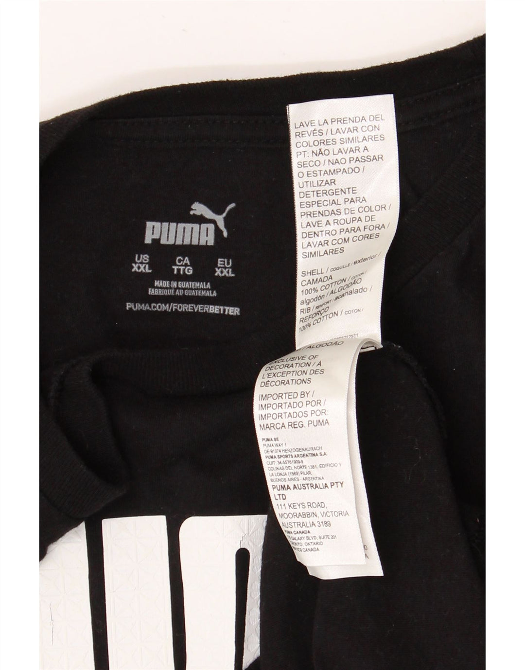 T-shirt grafica da uomo PUMA Top 2XL cotone nero
