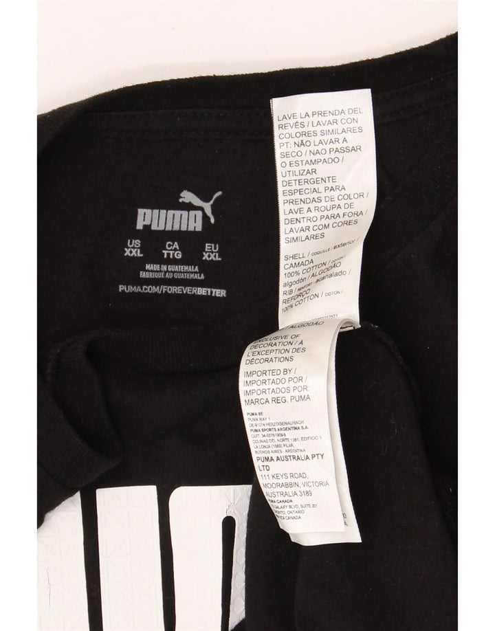 T-shirt grafica da uomo PUMA Top 2XL cotone nero