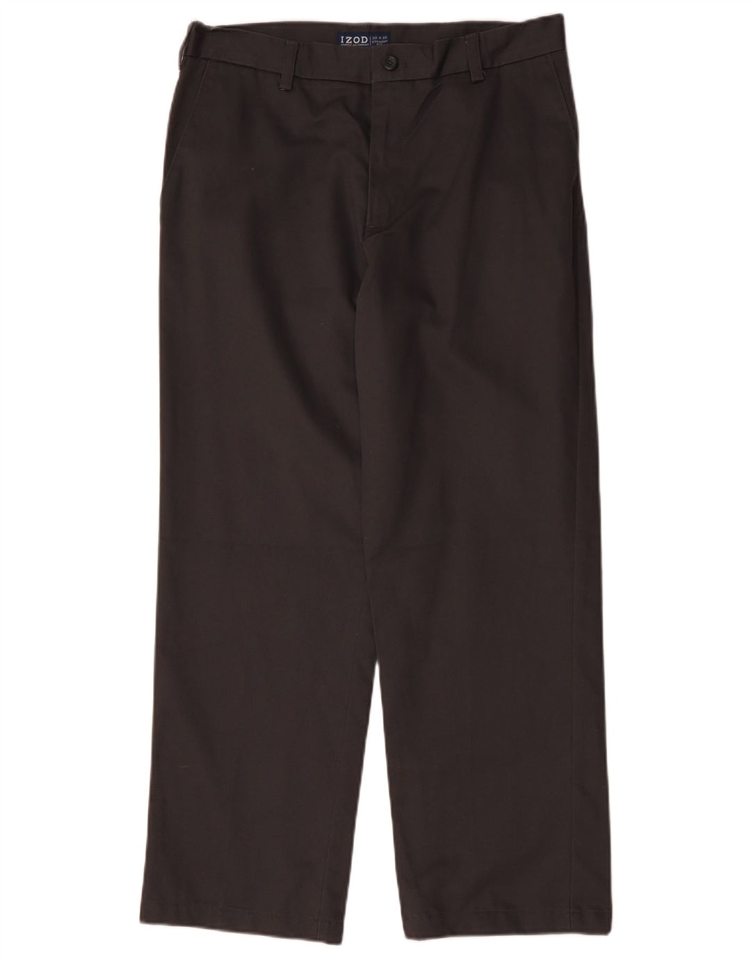 Pantaloni chino dritti da uomo IZOD W33 L30 in cotone grigio