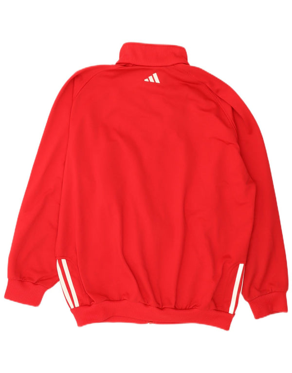 Giacca da tuta grafica da uomo Adidas UK 42/44 Large Rosso Sport