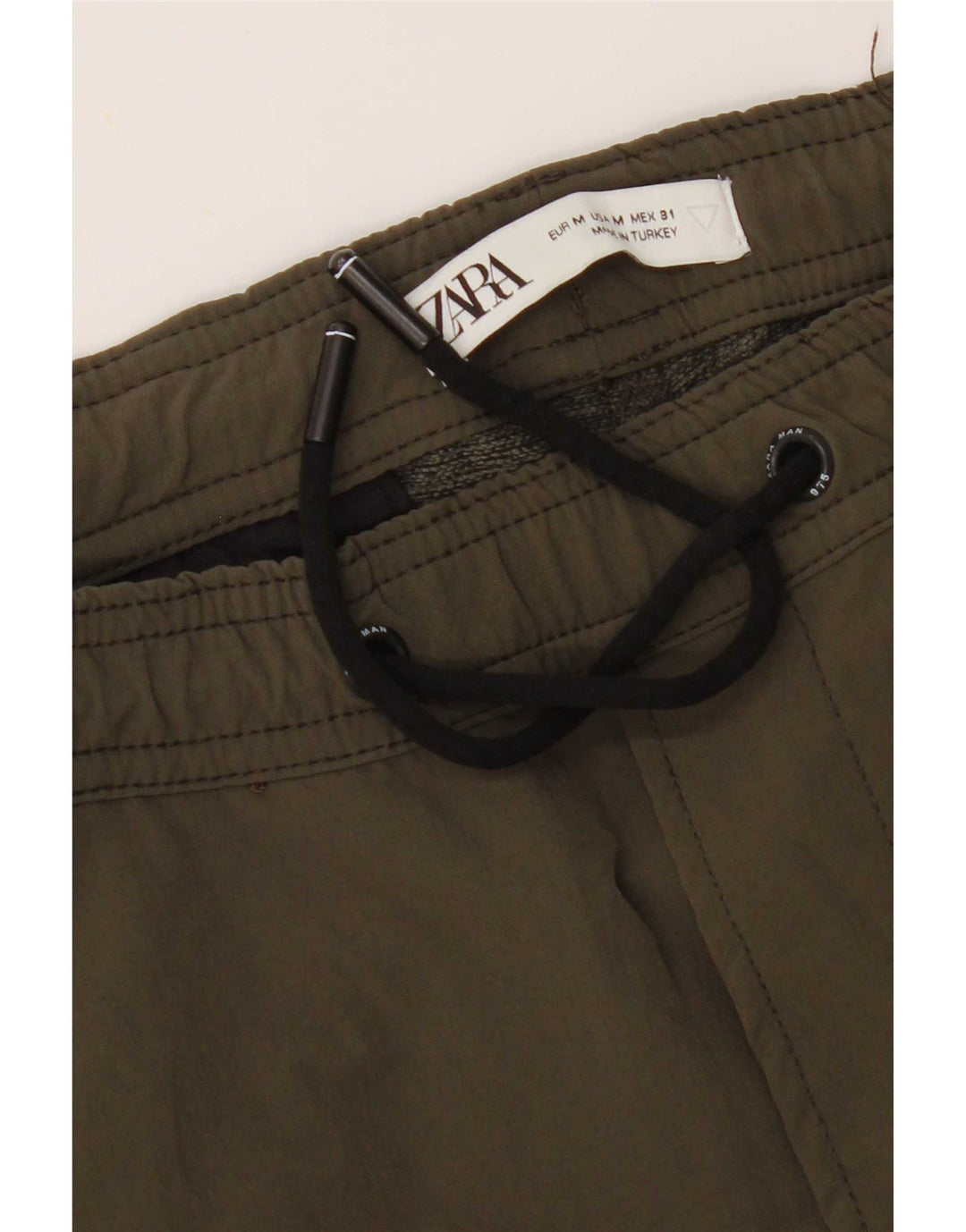 Pantaloni da tuta cargo Zara da uomo, pantaloni da jogging, colore kaki medio