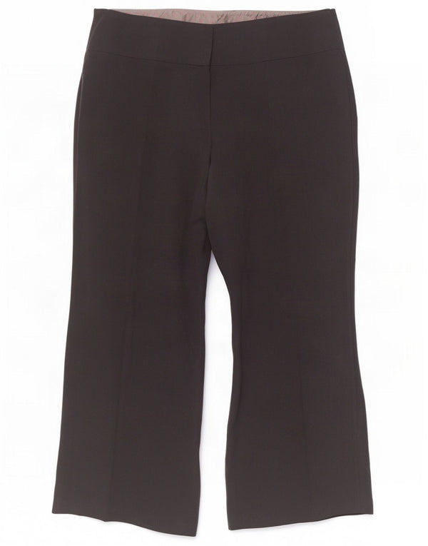 Pantaloni casual a gamba larga da donna Marks & Spencer UK 18 XL W38 L28 Nero
