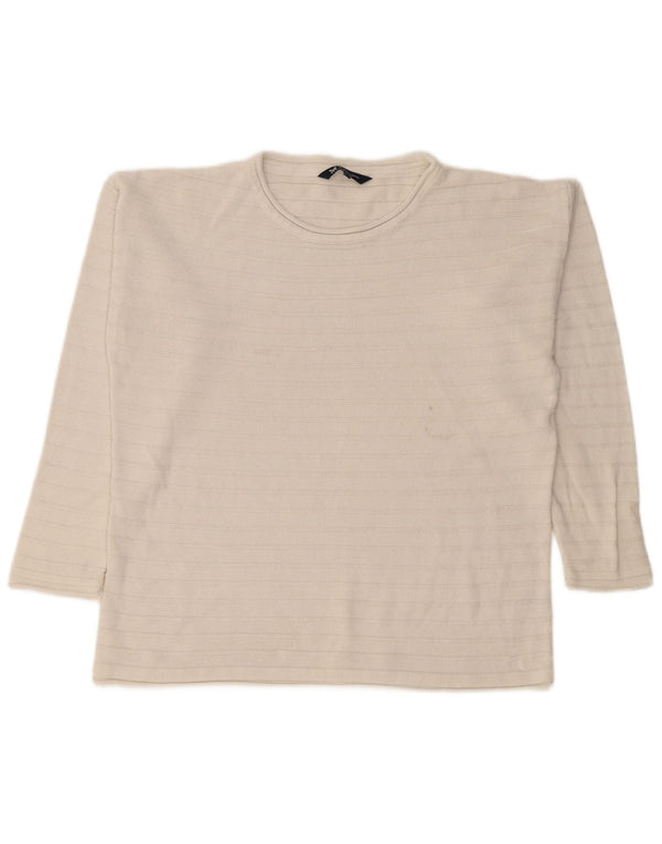 Crew Clothing Maglione da donna con scollo a barca UK 16 Grandi strisce bianche