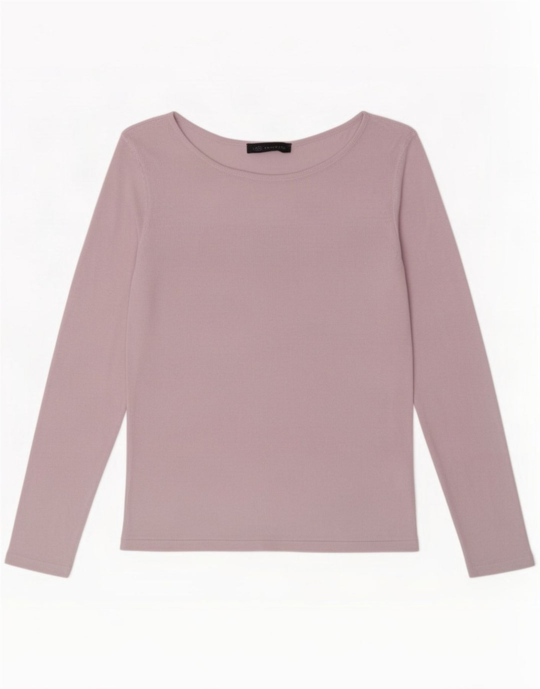 Marks & Spencer Top manica lunga da donna UK 10 piccolo rosa viscosa