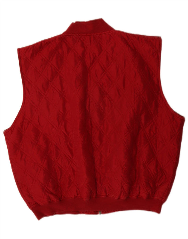 Gilet trapuntato da donna Naf UK 12 rosso medio in seta