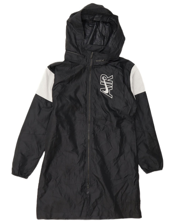 Impermeabile con cappuccio grafico Nike per ragazze 12-13 anni Large Black Colourblock