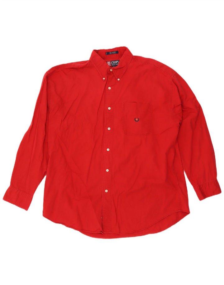 Camicia da uomo Chaps Ralph Lauren XL in cotone rosso