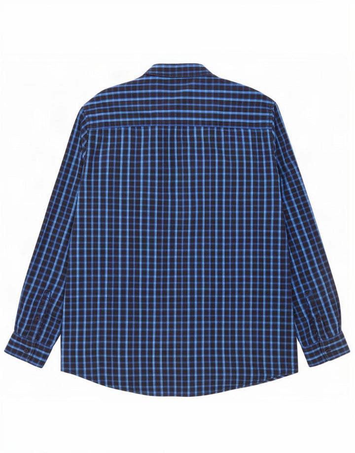 Camicia Wrangler da uomo vestibilità regolare 3XL cotone a quadri blu