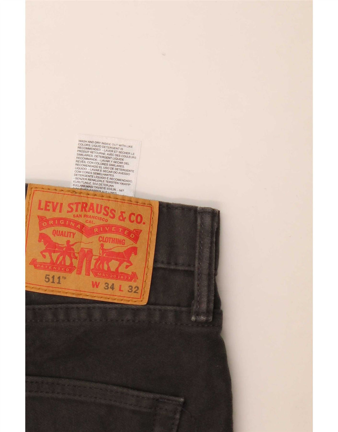 Jeans Levi's Uomo 511 Slim W34 L32 Cotone Grigio
