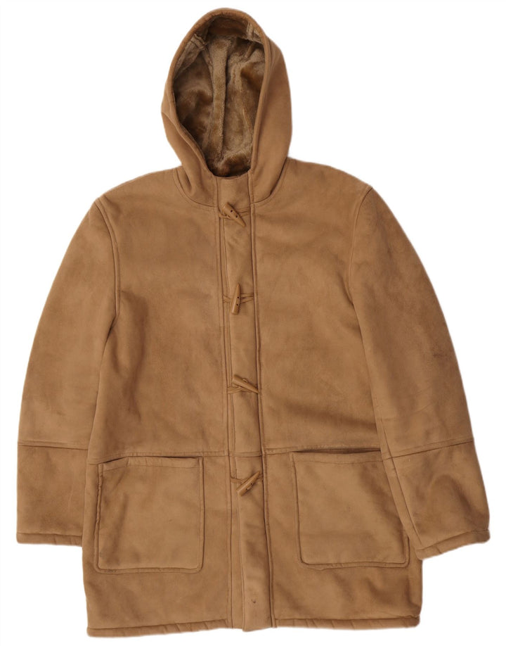 Giacca Sherpa con cappuccio da uomo Conbipel Studio UK 38 Poliestere marrone medio