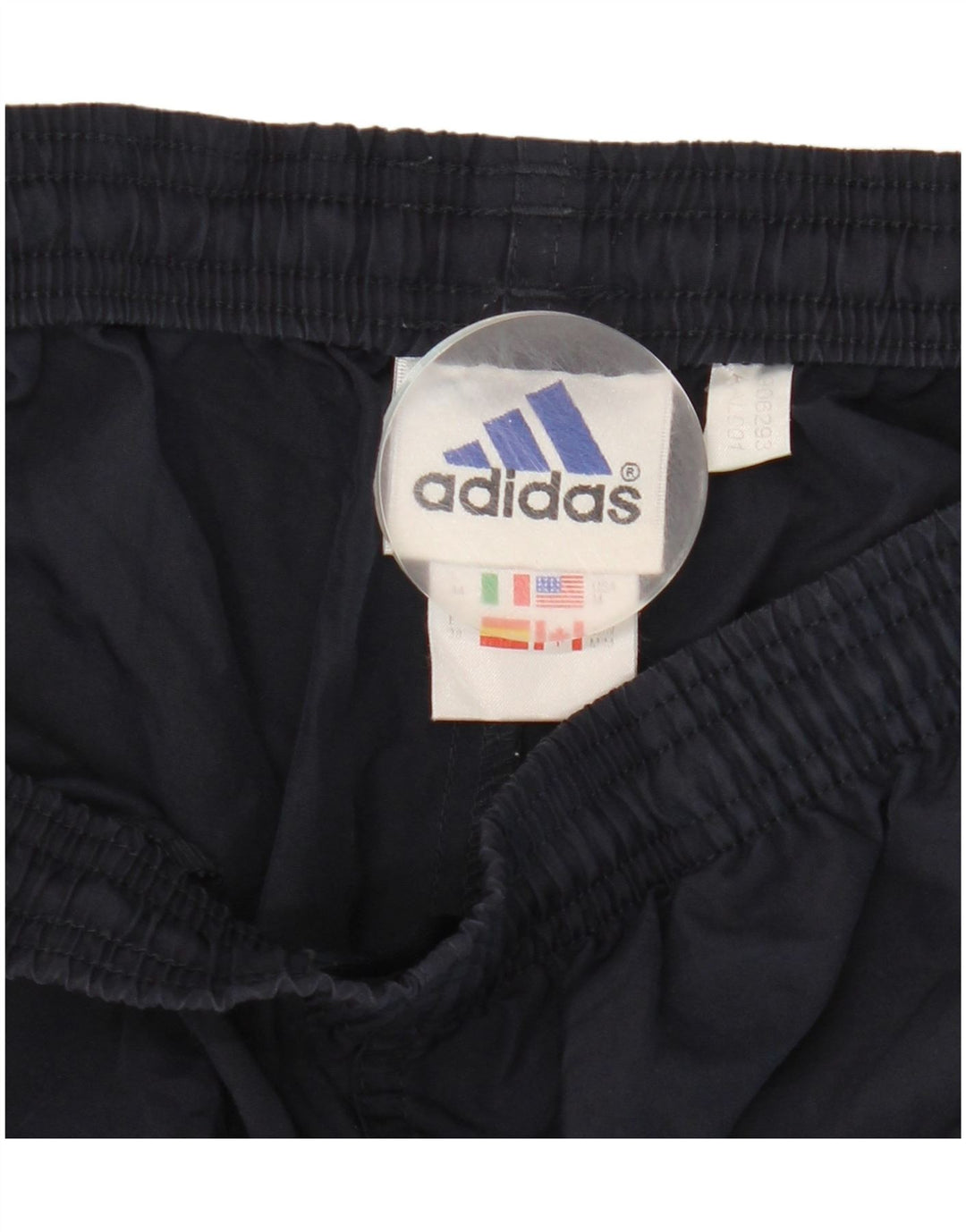 Pantaloncini sportivi Adidas da donna UK 12 medio blu navy poliestere