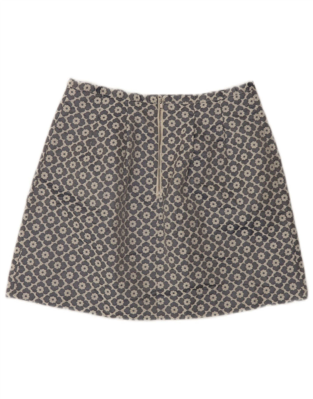 Minigonna da donna Oasis UK 10 piccola W28 poliestere floreale grigio