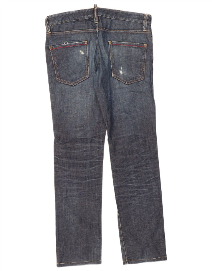 Jeans slim da donna Dsquared2 IT 48 XL W36 L32 Cotone blu navy
