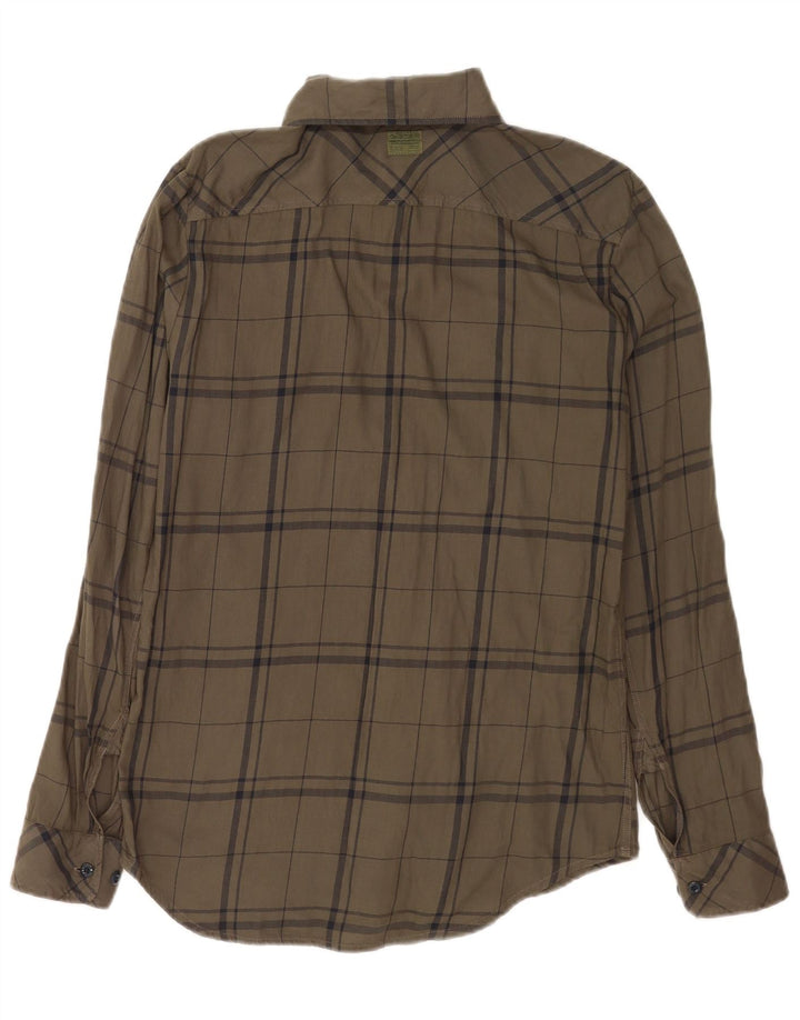 Camicia G-Star da uomo slim fit in flanella a quadri verdi piccoli