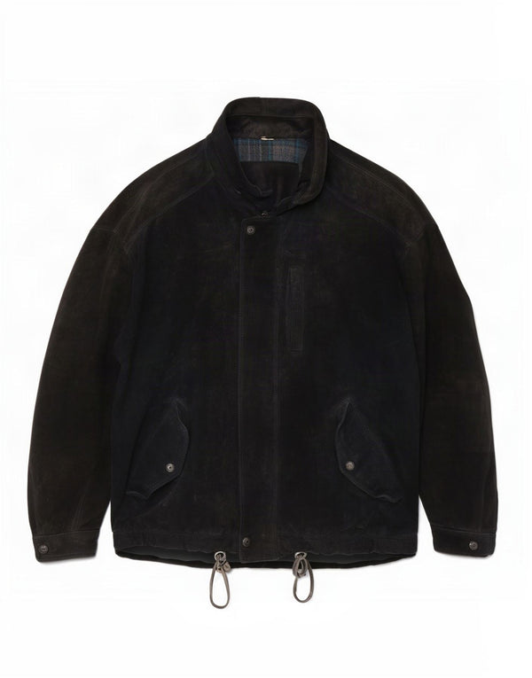 Vintage Mens Suede Jacket UK 42 XL Black