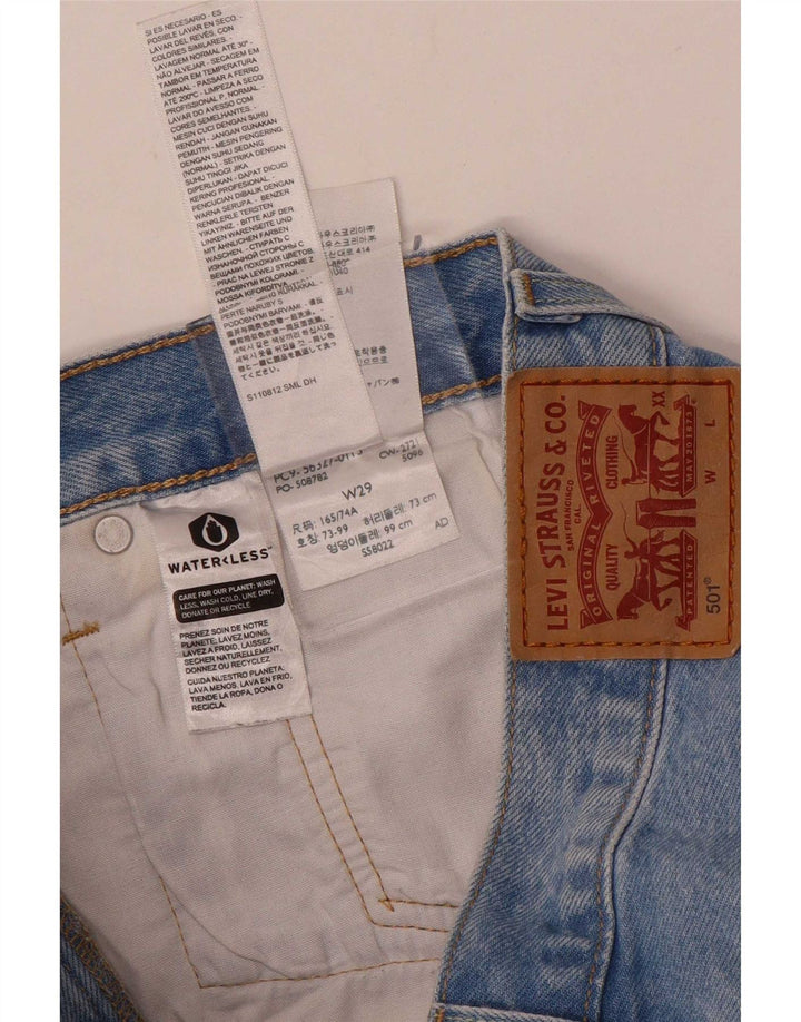 Pantaloni caldi in denim Levi's 501 da donna W29 cotone blu medio