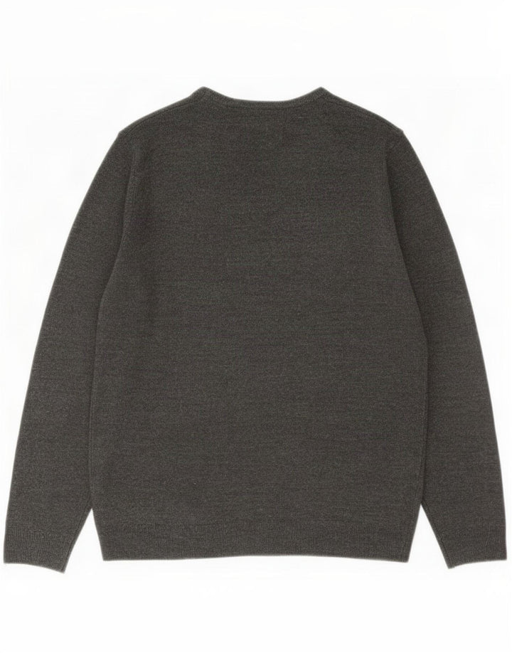 Maglione da uomo Marks & Spencer con scollo a V grande cashmere grigio