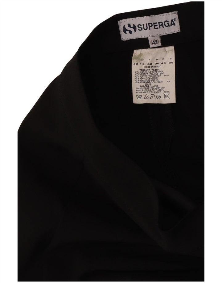 Pantaloni casual dritti da donna Superga IT 42 medi W30 L31 neri