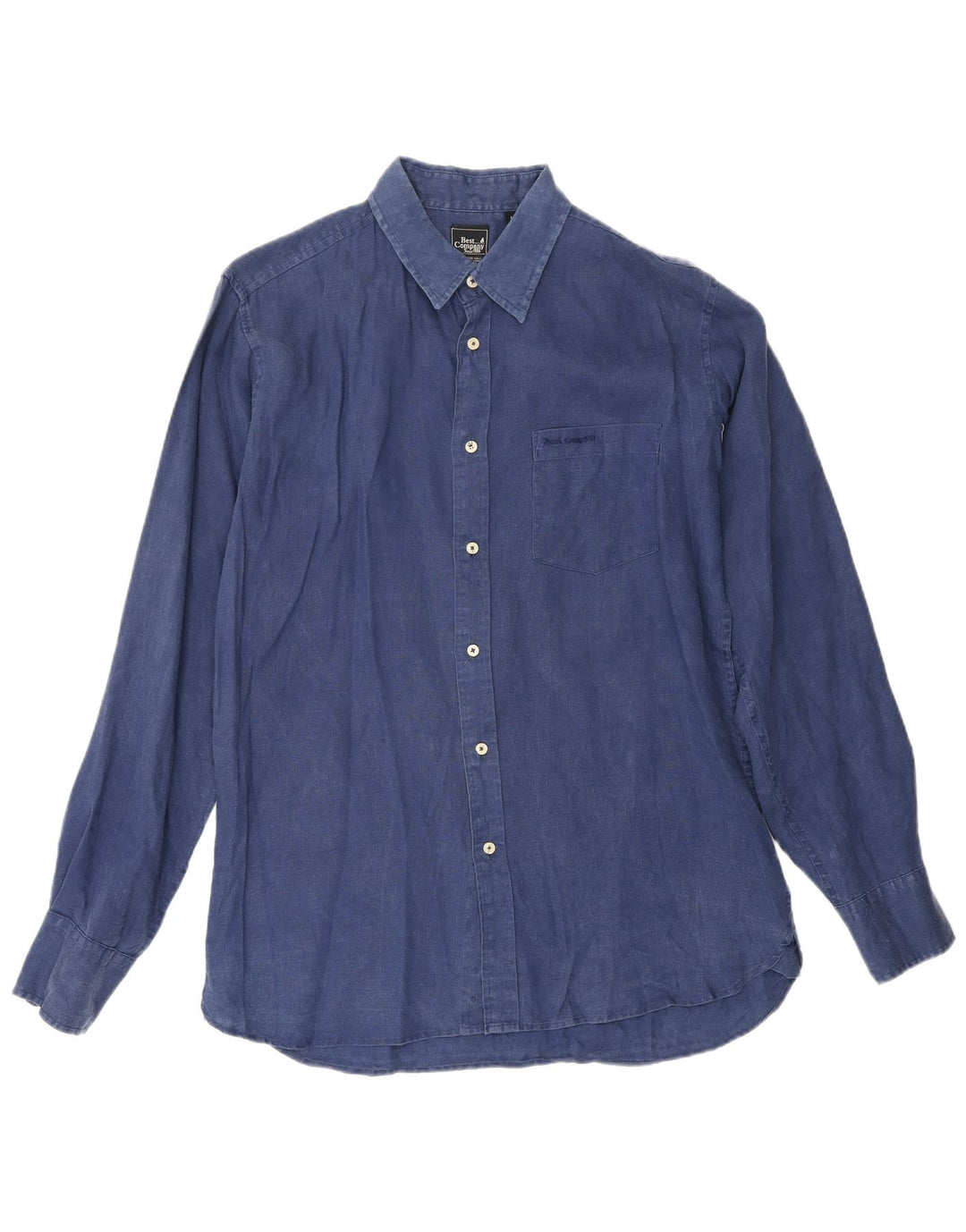 Camicia da uomo Best Company Lino medio blu navy