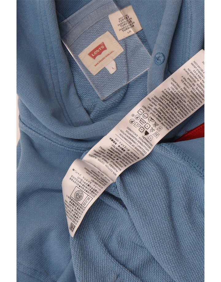 Maglione con cappuccio grafico da uomo Levi's grande in cotone blu