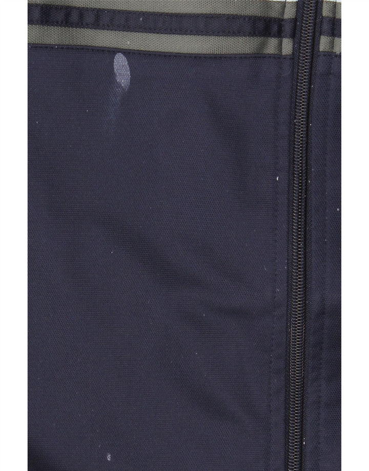 Giacca da ginnastica da uomo Asics, grande, in poliestere color block blu navy