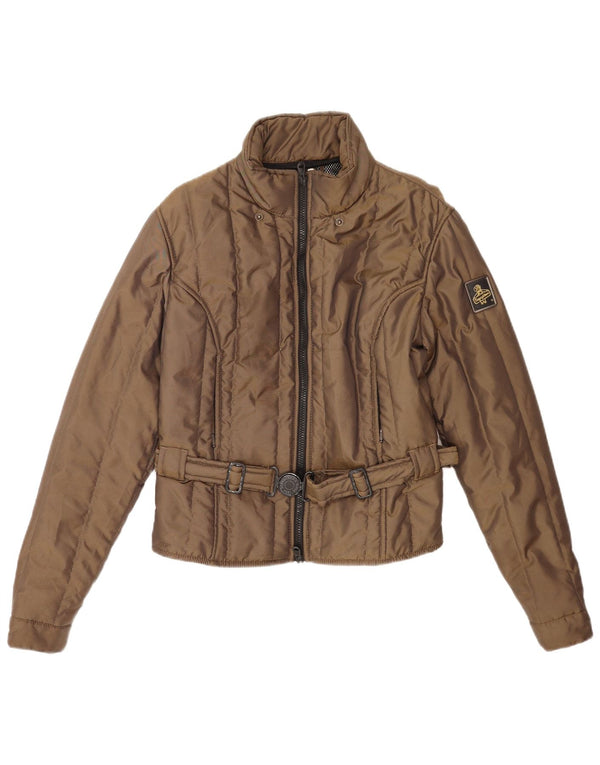 Refrigiwear Giacca imbottita oversize da donna Sixty spa UK 10 piccola marrone