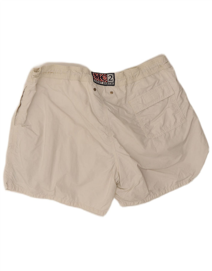 Costume da bagno da uomo Saint Barth con stampa 2XL Bianco Poliammide