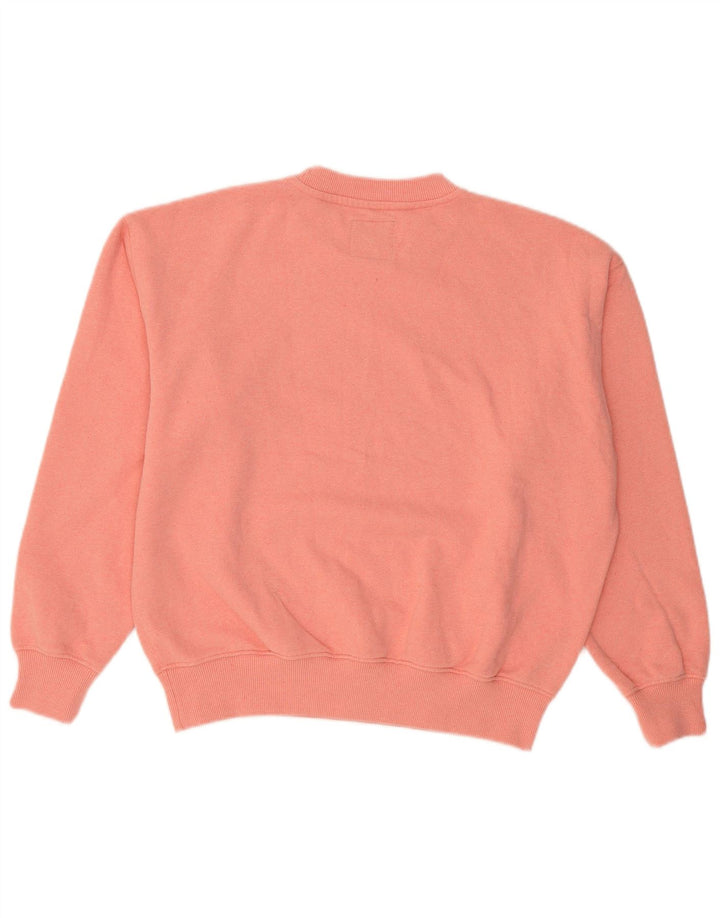 Felpa oversize con grafica da donna Superdry, maglione UK 12, colore rosa medio
