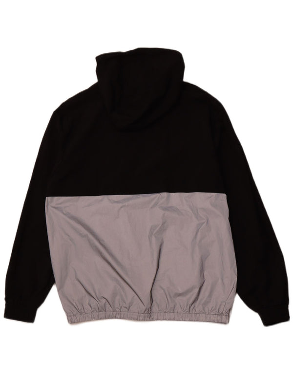 Giacca da ginnastica da uomo FILA con cappuccio e zip, grande color block nero