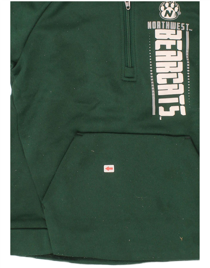 Maglione con cappuccio grafico da ragazzo Russell Athletic, 2-3 anni, poliestere verde