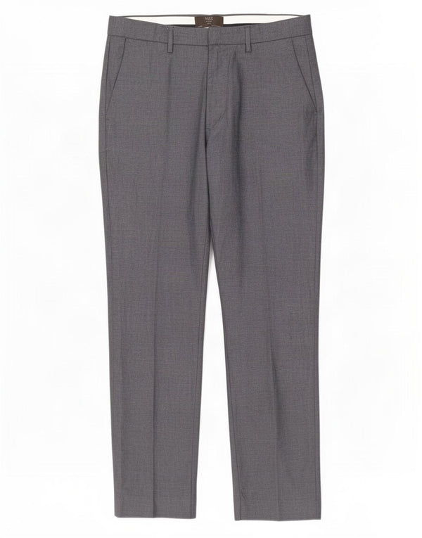 Pantaloni casual slim fit da uomo Marks & Spencer W30 L29 cotone blu navy