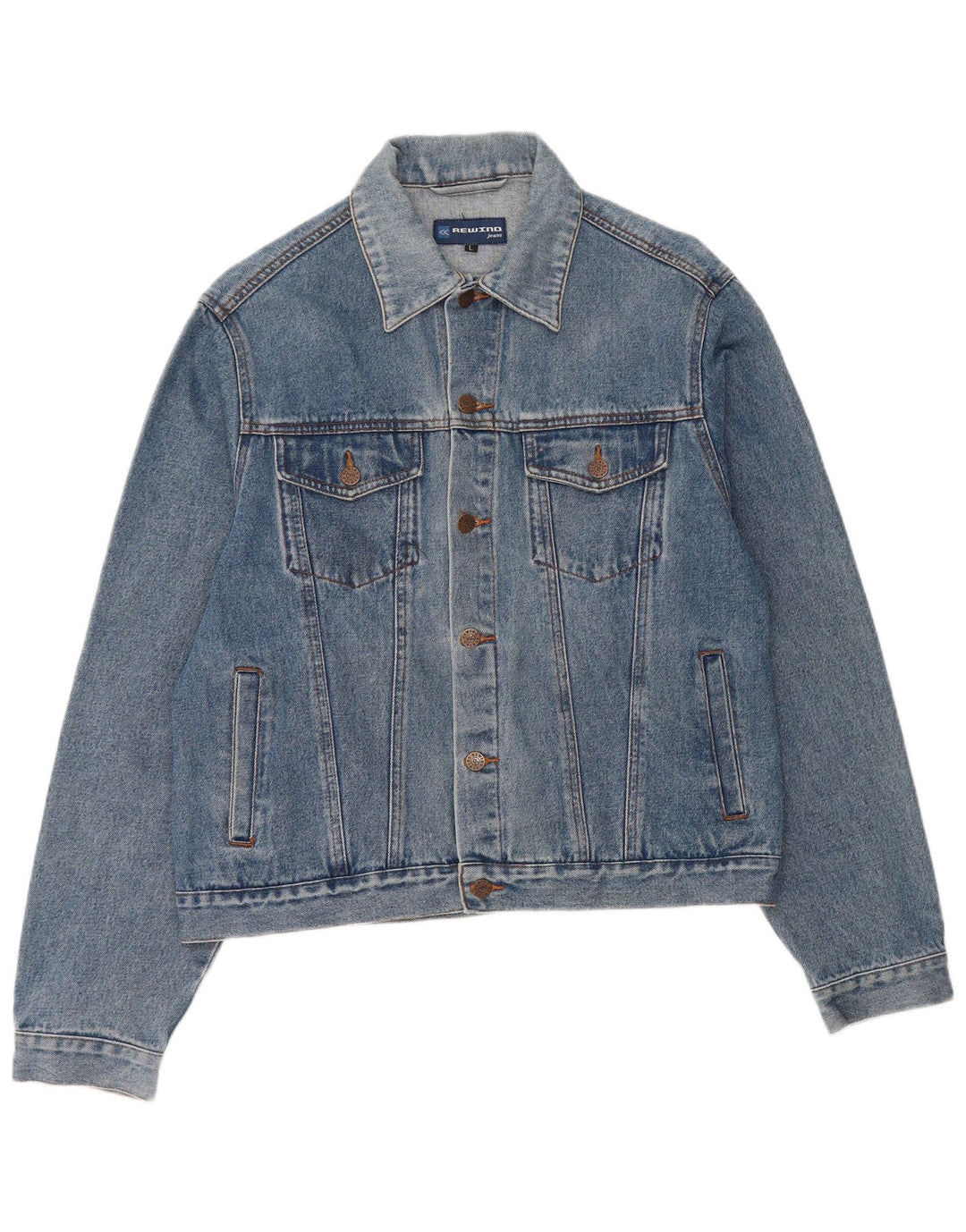 Giacca in denim da uomo Rewino UK 40 grande cotone blu
