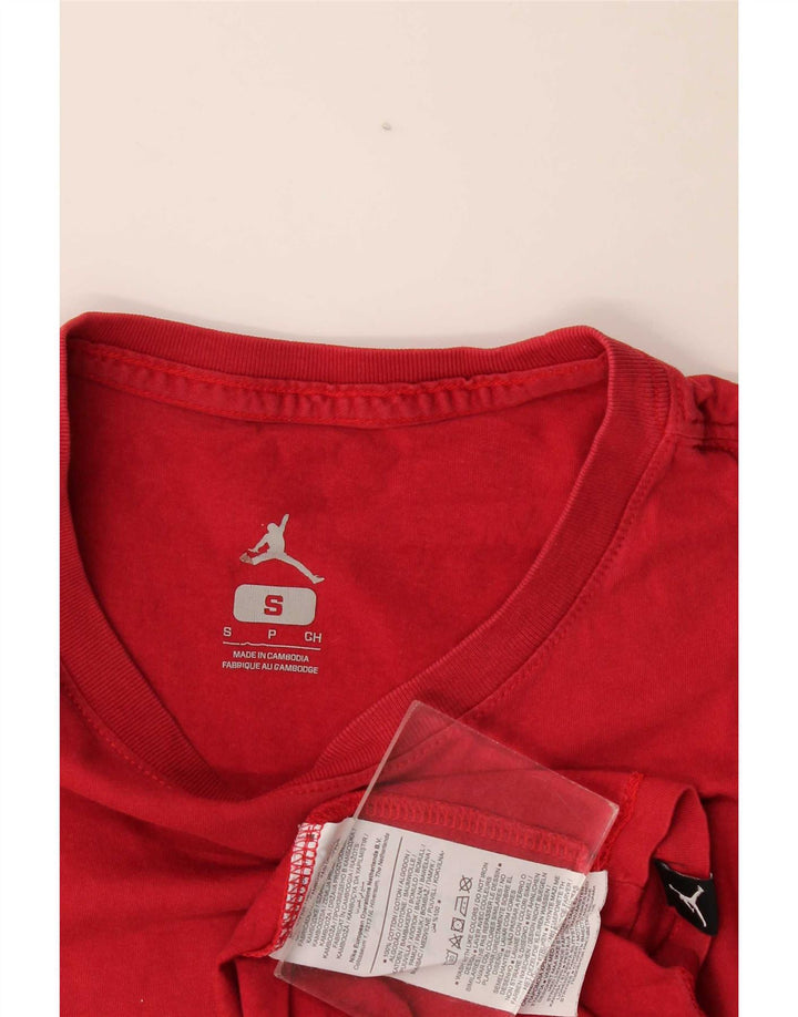 T-shirt Jordan da uomo Top Small in cotone rosso