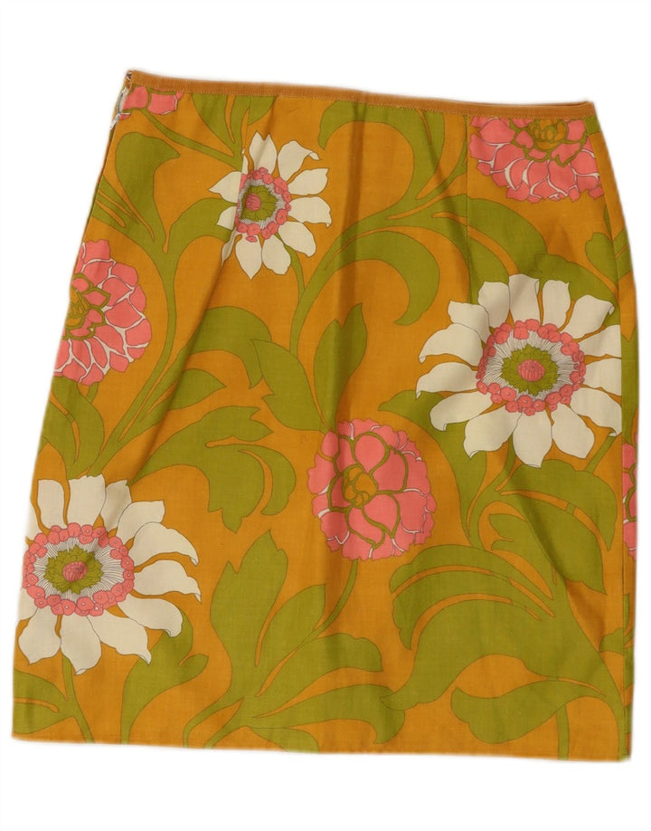 Gonna a tubino vintage da donna W28 media floreale multicolore