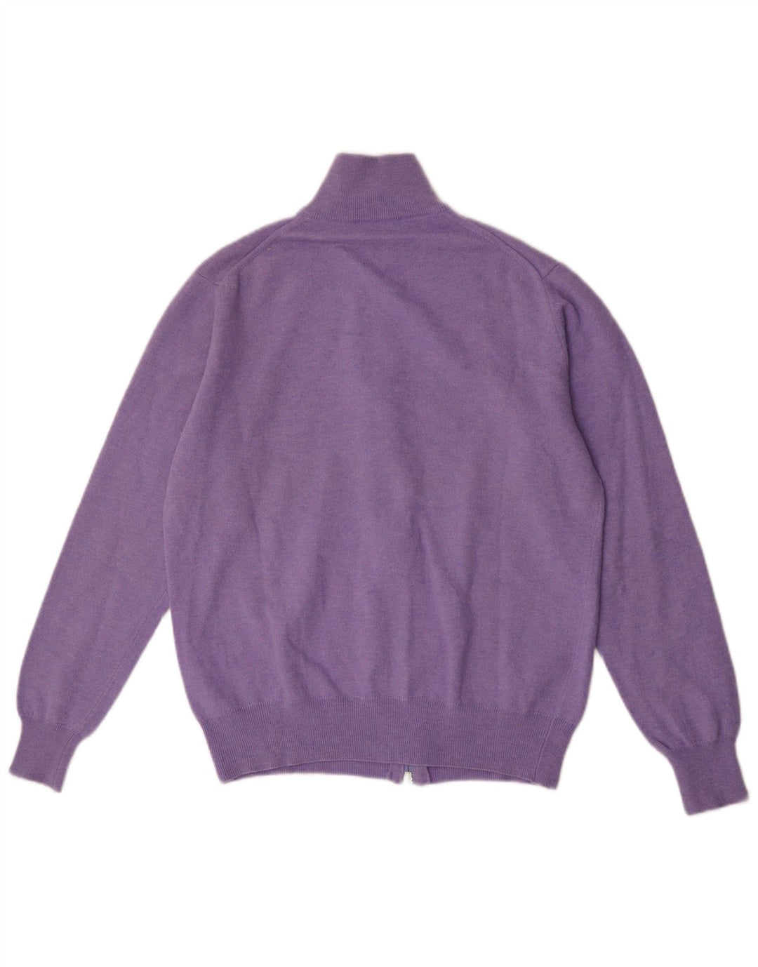 Maglione cardigan da uomo Fred Perry piccolo in lana viola