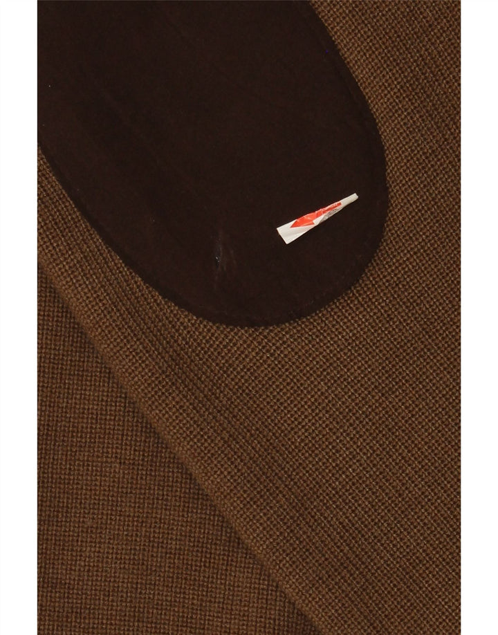Maglione da uomo con zip e collo Amerigo Vespucci XL Marrone