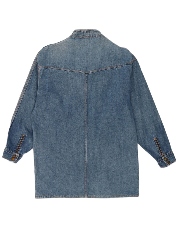 Giacca di jeans vintage da donna UK 14 blu medio