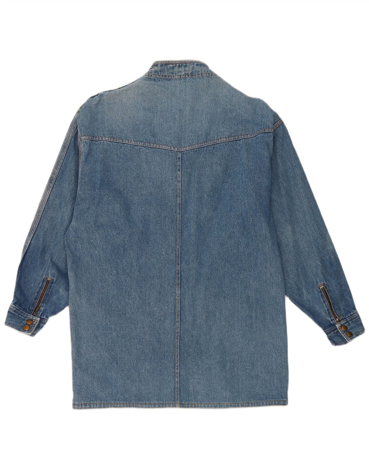 Giacca di jeans vintage da donna UK 14 blu medio