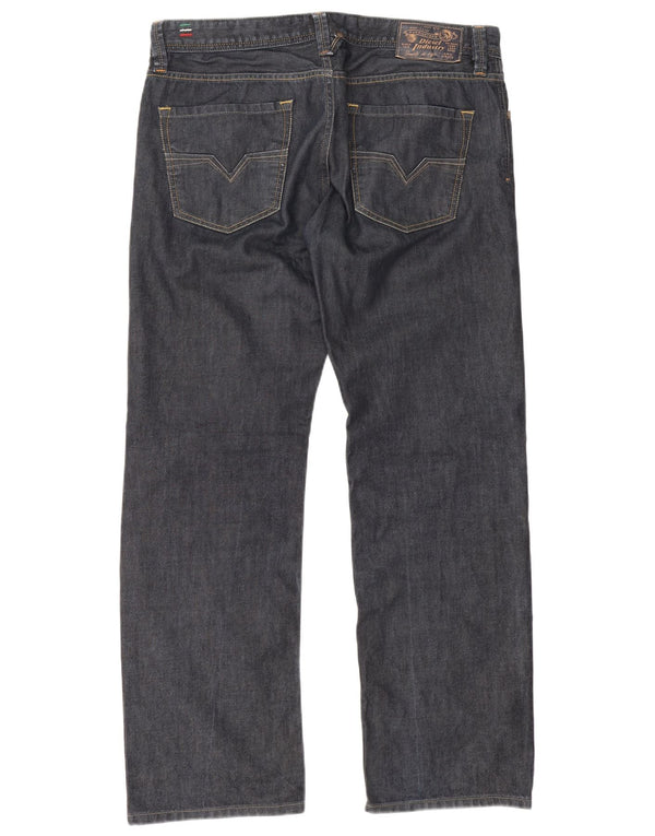 Jeans dritti regolari da uomo Diesel Larkee W34 L30 cotone blu navy