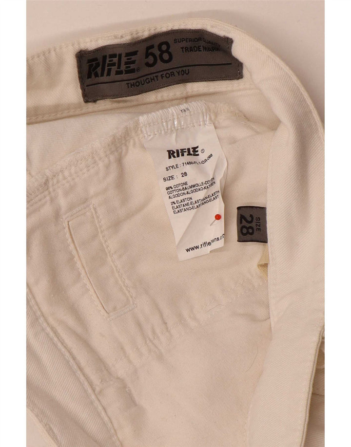 Jeans slim da uomo Rifle W28 L29 cotone bianco