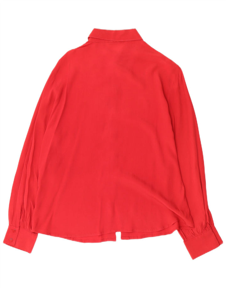 Camicetta Camicia Donna Superior IT 48 XL Seta Rossa