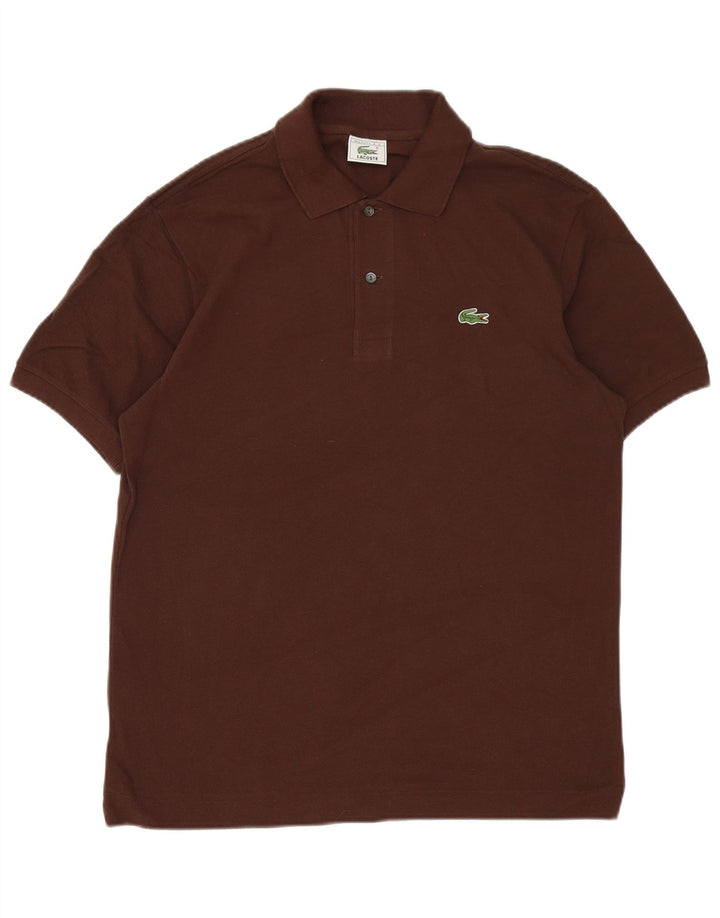 Polo da uomo Lacoste taglia 4 in cotone marrone medio