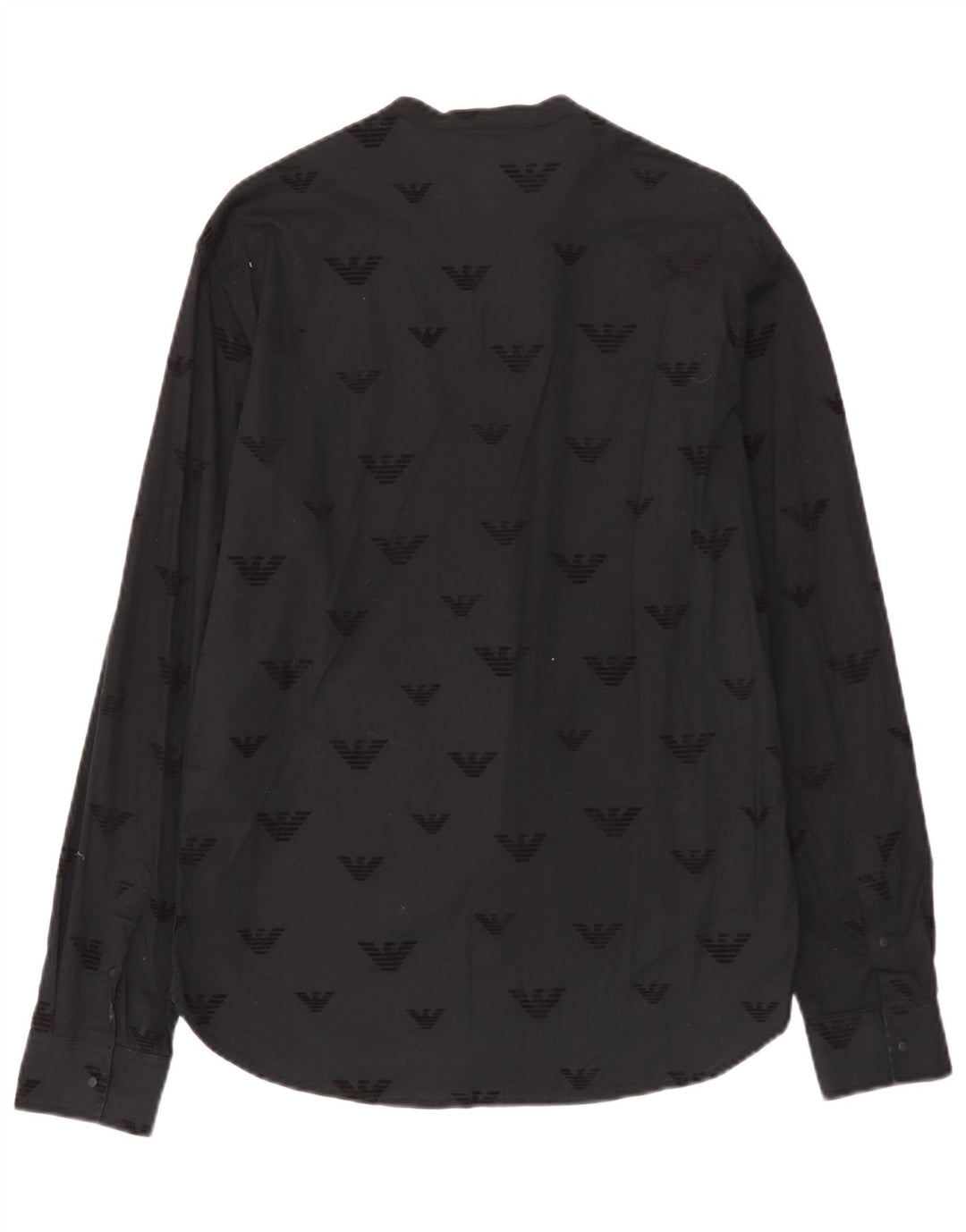 Camicia grafica da uomo Emporio Armani grande in cotone nero