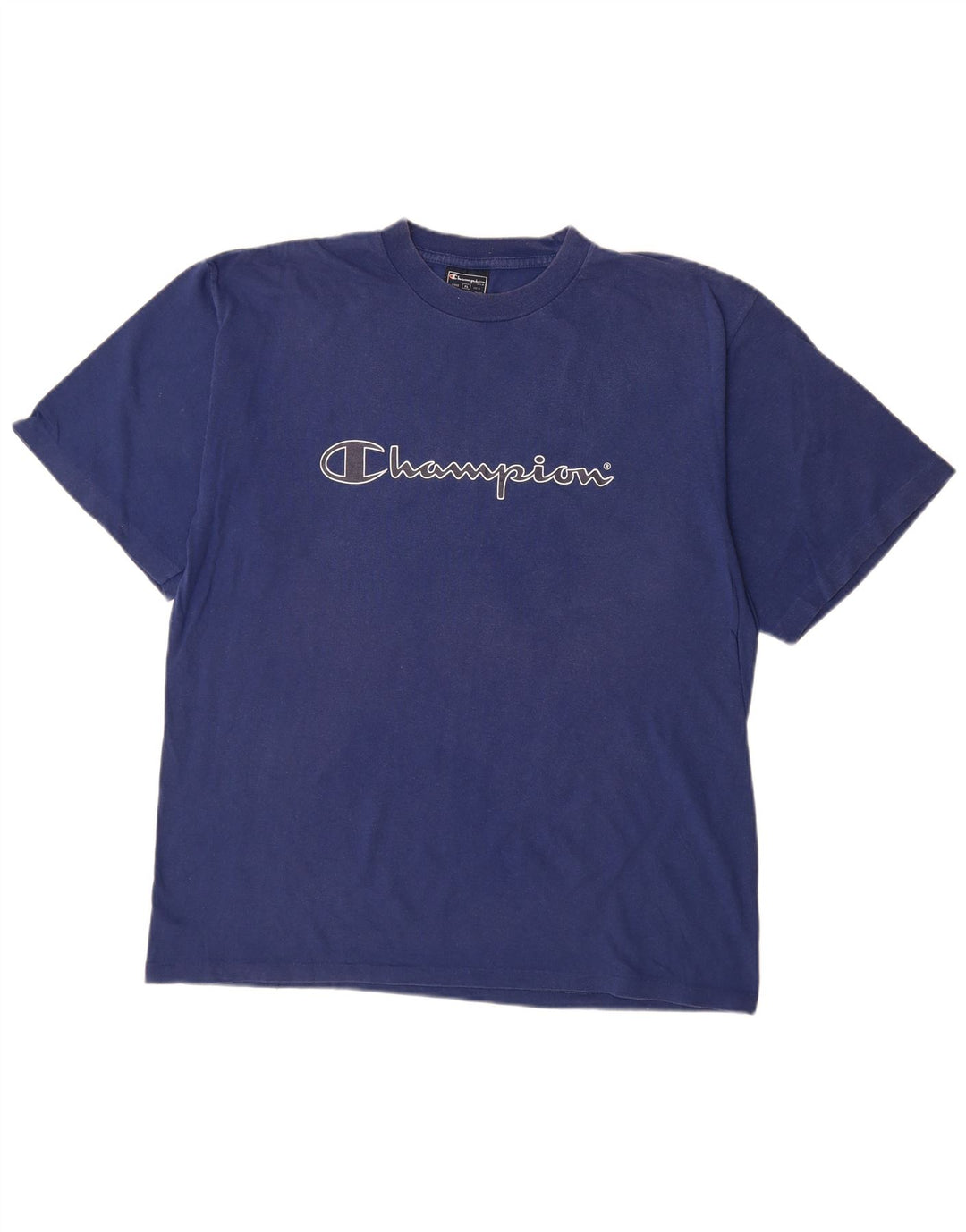 T-shirt grafica da uomo CHAMPION Top XL in cotone blu navy