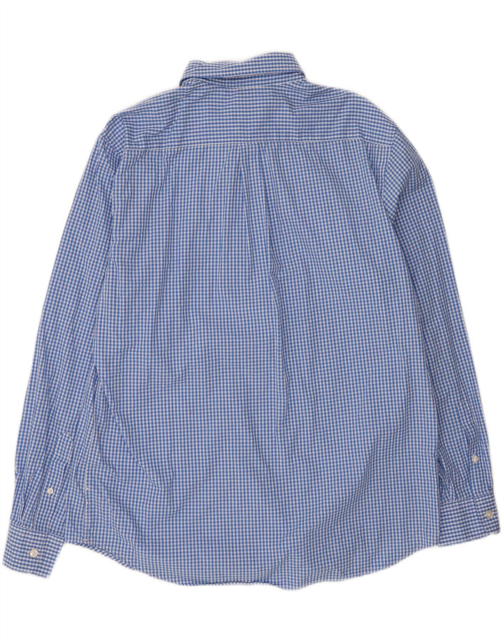 DOCKERS Mens Shirt Large Blue Gingham Cotton Vintage Dockers and Second-Hand Dockers from Messina Hembry 